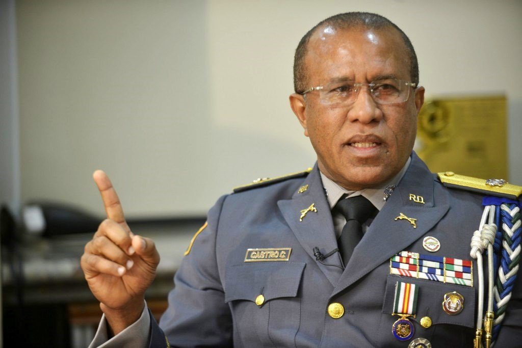 El jefe de la Policía Nacional mayor general Manuel Castro Castillo